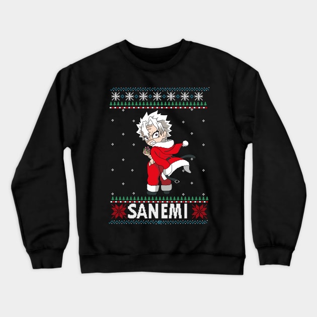 SANEMI Ugly Christmas Crewneck Sweatshirt by Planet of Tees